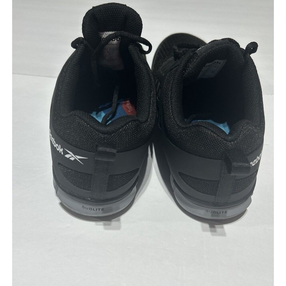 Reebok Work Sublite Cushion Alloy Toe Shoes Mens 9 Womens 11 EH Safety Black - Picture 6 of 8
